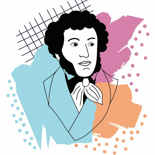 Александр Сергеевич Пушкин на белом фоне