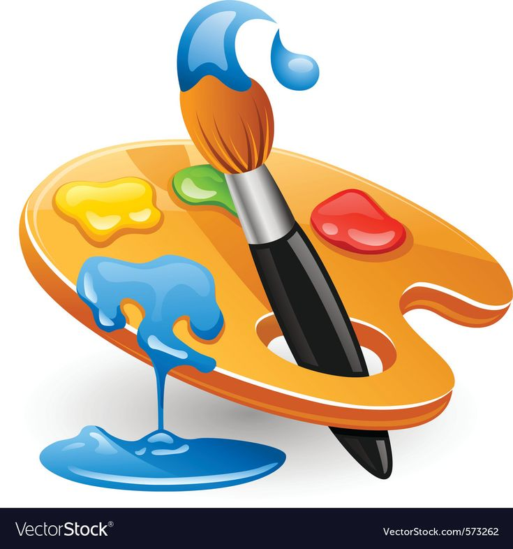 Краски с кисточкой