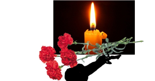 Свеча и гвоздики