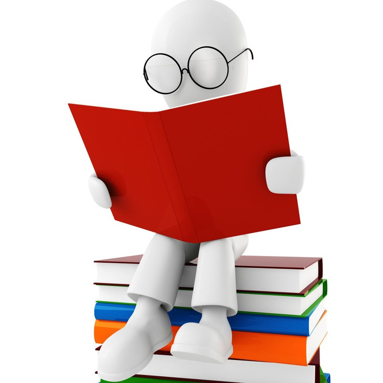 Человечек с книжкой без фона