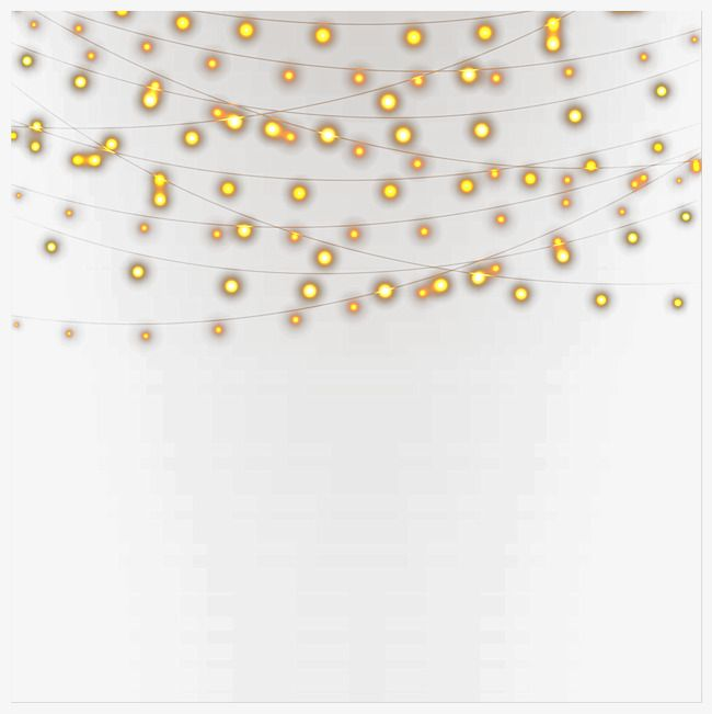 Новогодние огни на прозрачном фоне