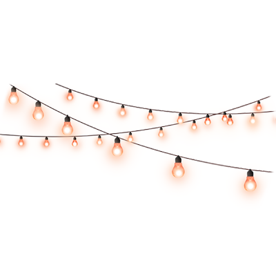 Новогодняя гирлянда без фона