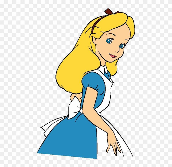 Алиса из страны чудес на белом фоне