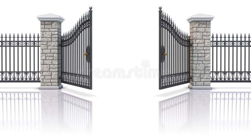 Ворота на белом фоне