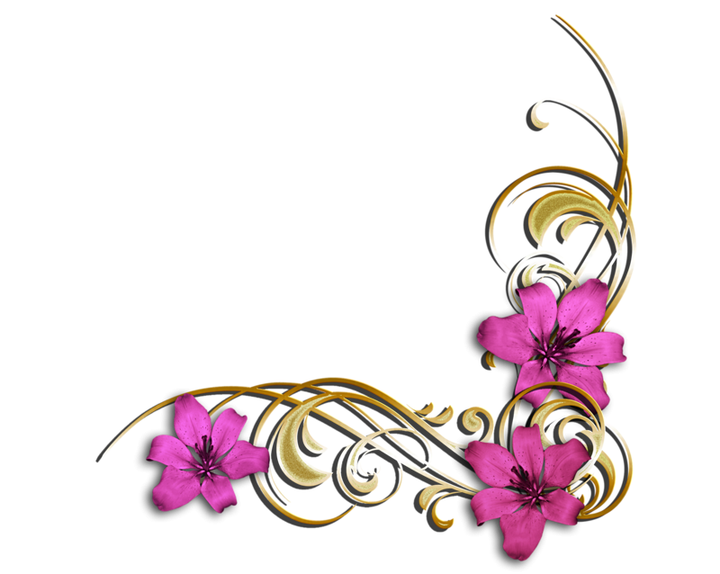 Цветочный узор на прозрачном фоне