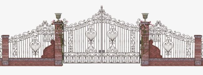 Кованые ворота прозрачные