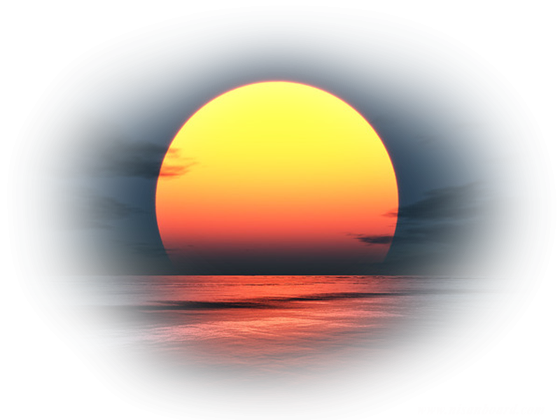 Закат на прозрачном фоне