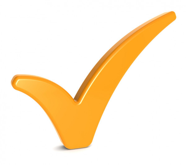 Галочка символ желтая