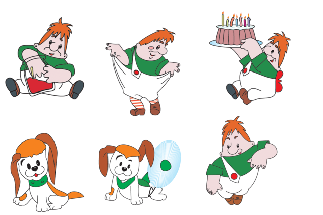 Герои мультфильма малыш и Карлсон