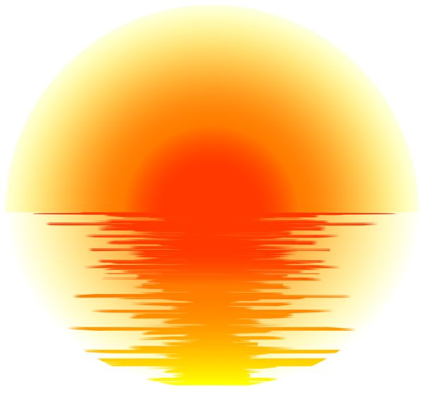 Рассвет солнца на прозрачном фоне