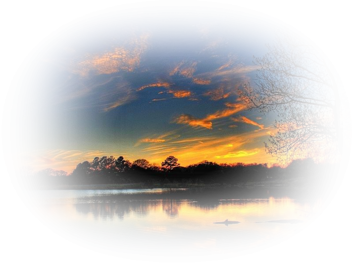 Рассвет на прозрачном фоне