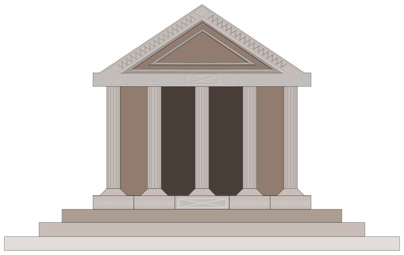 Древняя Греция Парфенон мультяшка