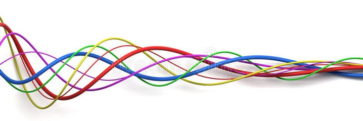 Провода на белом фоне