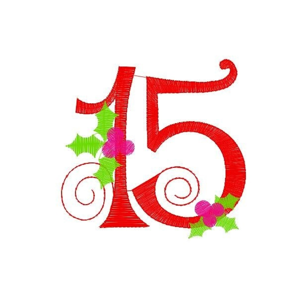 Цифра 15 красивая