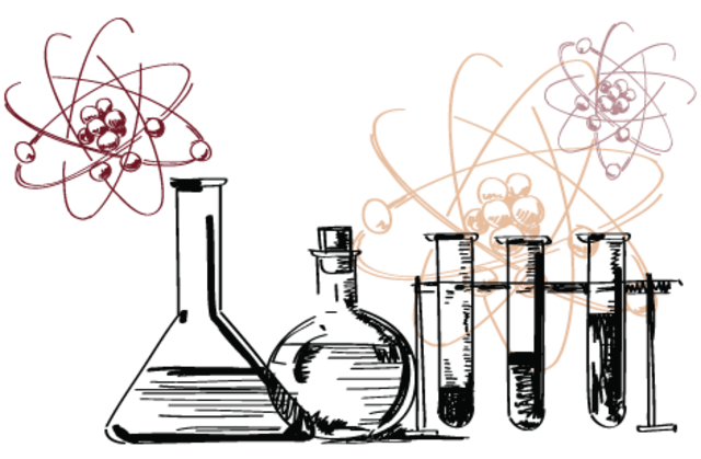 Химические колбы без фона