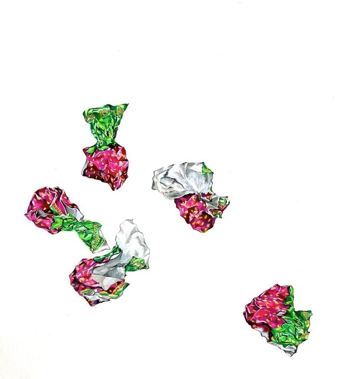 Фантик на прозрачном фоне