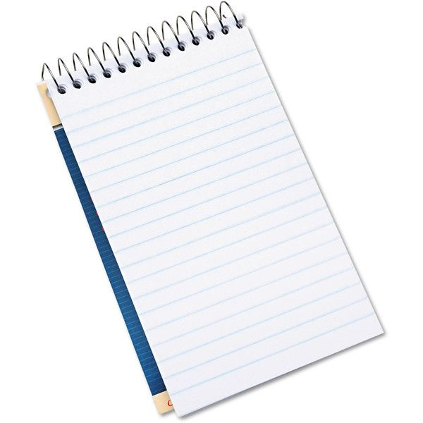 Блокнот на белом фоне