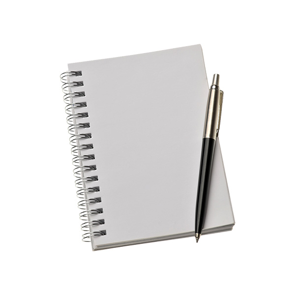 Блокнот с ручкой