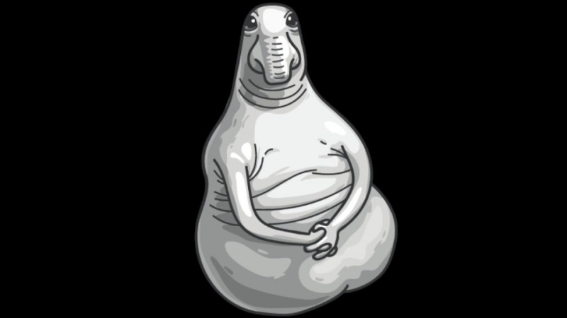 Ждун на черном фоне