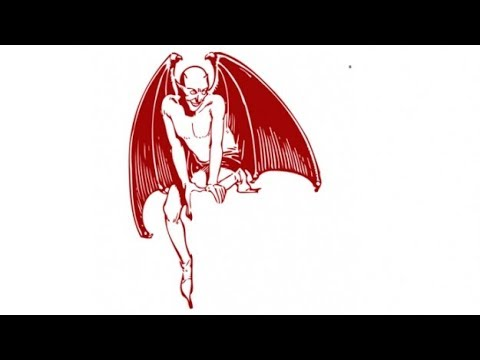 Дьявол на белом фоне