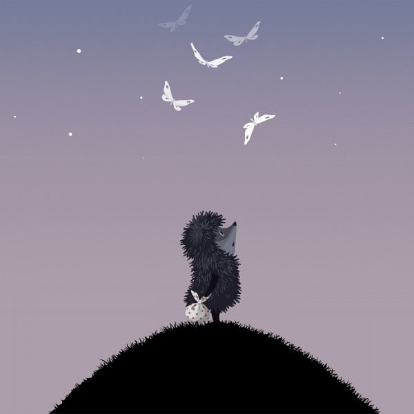 Ежик в тумане силуэт