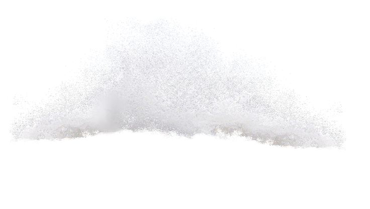 Сугробы снега на прозрачном фоне