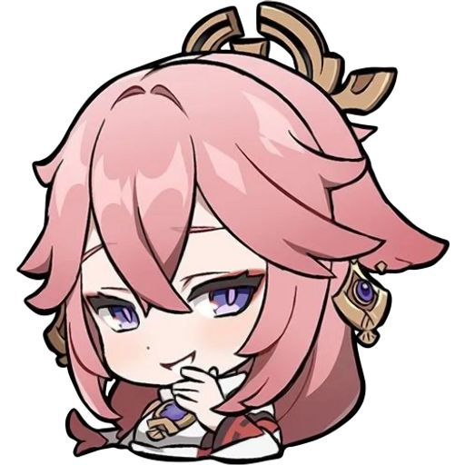 Стикеры Яэ Мико Геншин