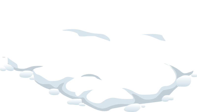 Сугробы на прозрачном фоне для фотошопа