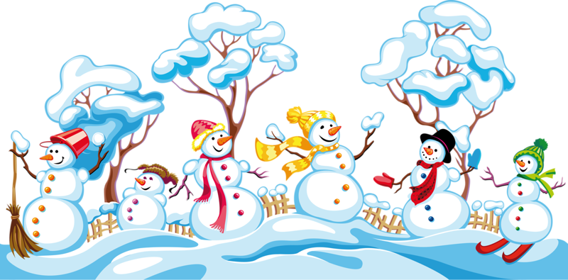 Снеговик на прозрачном фоне