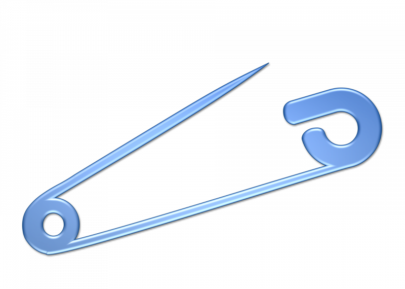 Булавка на прозрачном фоне