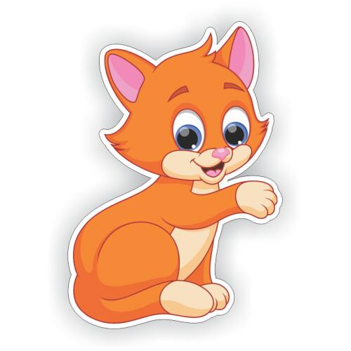 Рыжий кот мультяшный