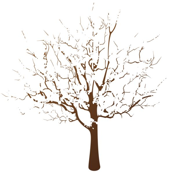 Мультяшное зимнее дерево