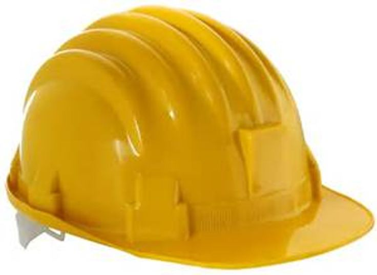 Строитель в желтой каске