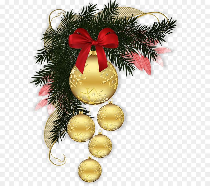 Новогодняя ветка с игрушками