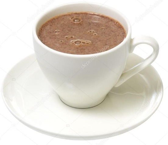 Кружка какао на белом фоне