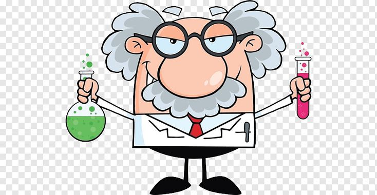 Ученый на прозрачном фоне