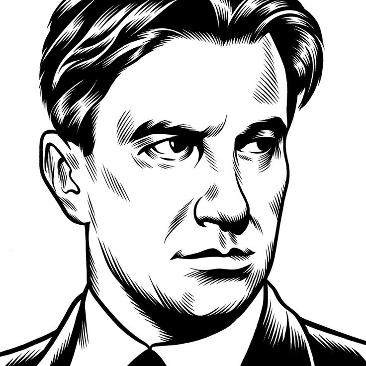 Маяковский черно белый портрет