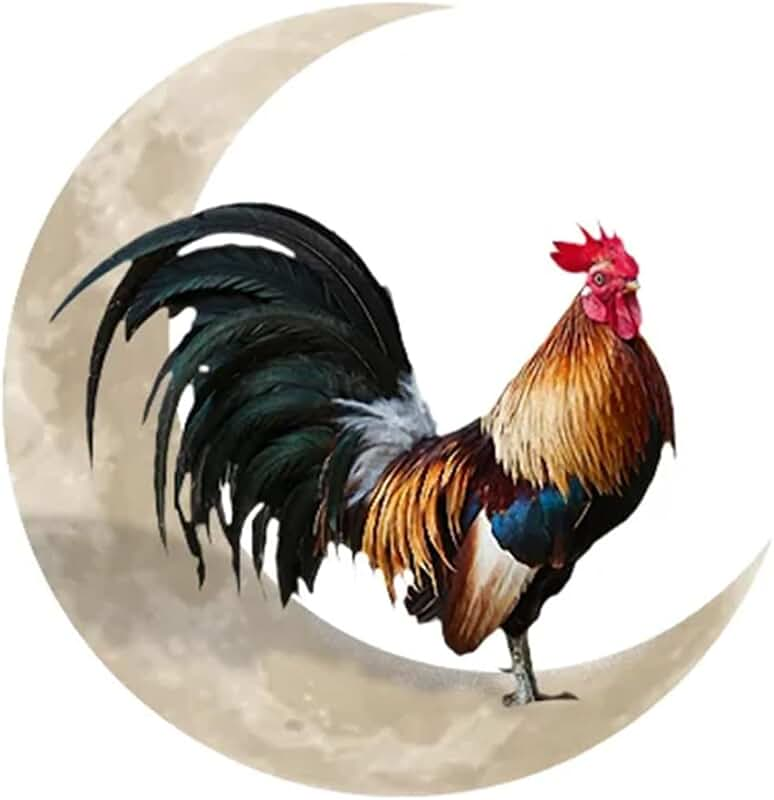 Петух на белом фоне