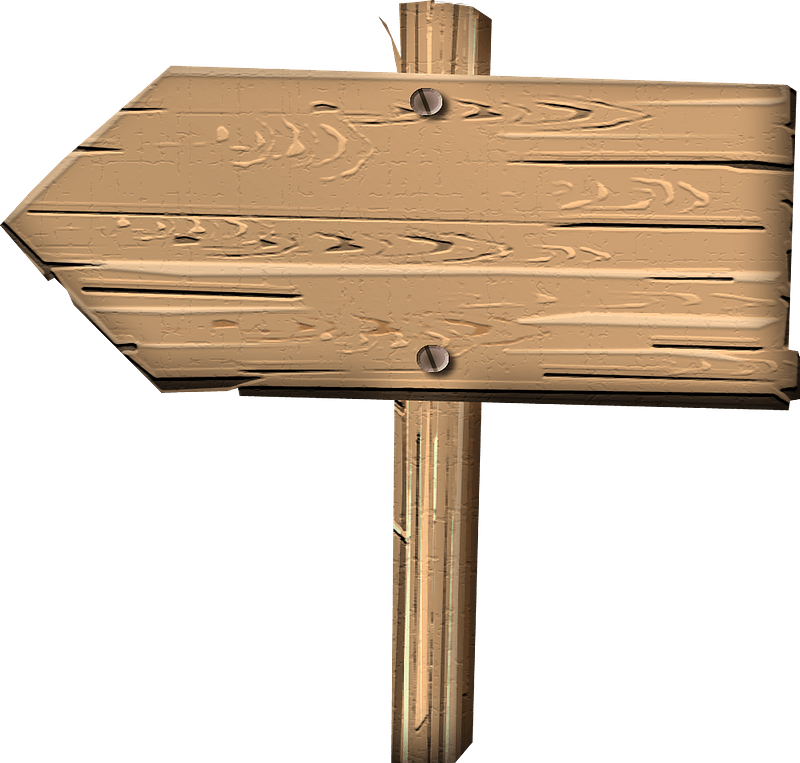 Деревянные стрелки указатели