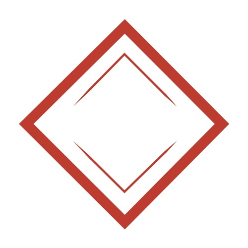 Красный ромб на белом фоне