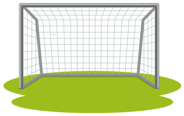 Футбольные ворота на прозрачном фоне