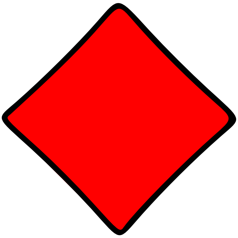 Красный ромб на белом фоне