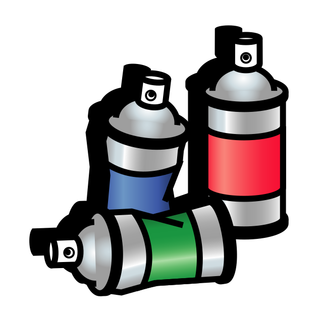 Баллончик с краской арт