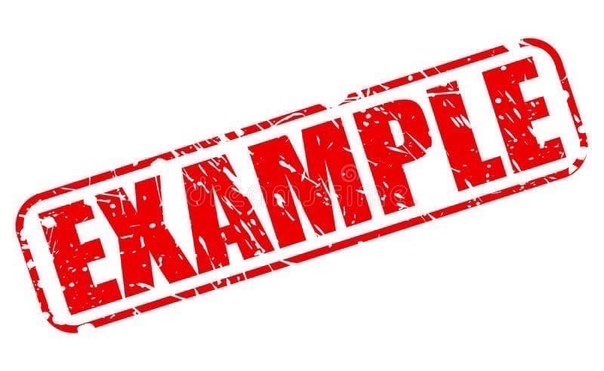 Пример надпись