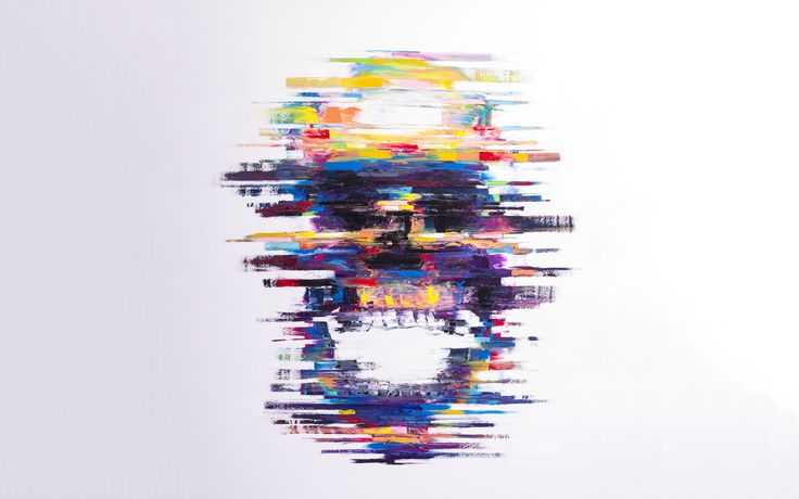 Glitch на белом фоне