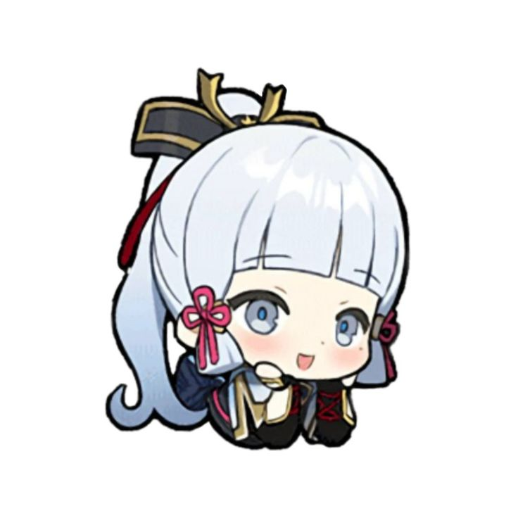 Чиби Аяка Геншин Стикеры