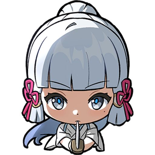 Стикеры Геншин Импакт Чиби Аяка