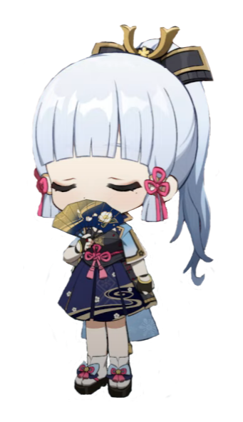 Чиби Аяка Геншин Стикеры