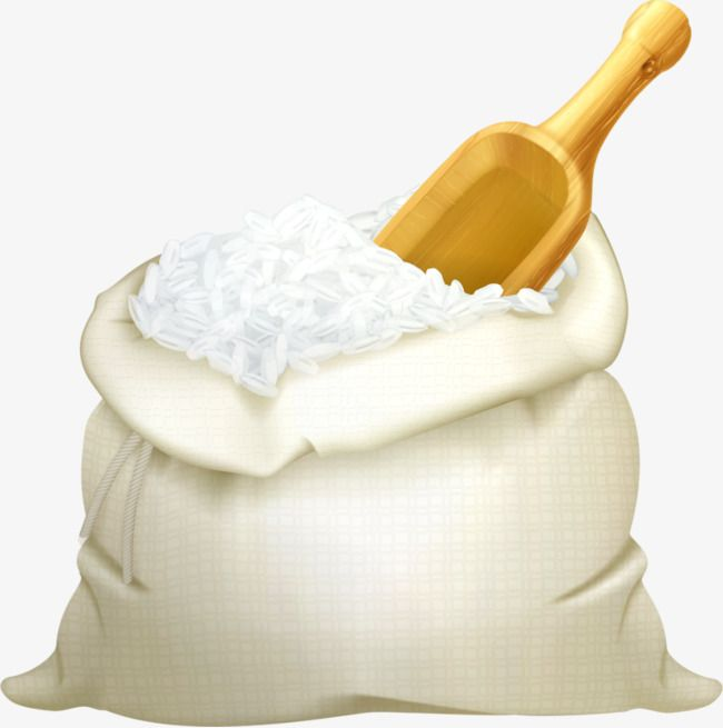 Мешок муки на белом фоне