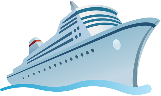 Теплоход на прозрачном фоне